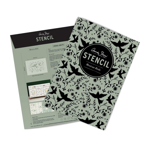 [SMXB001.A401.01] Stencil A4 Design Mexican Birds
