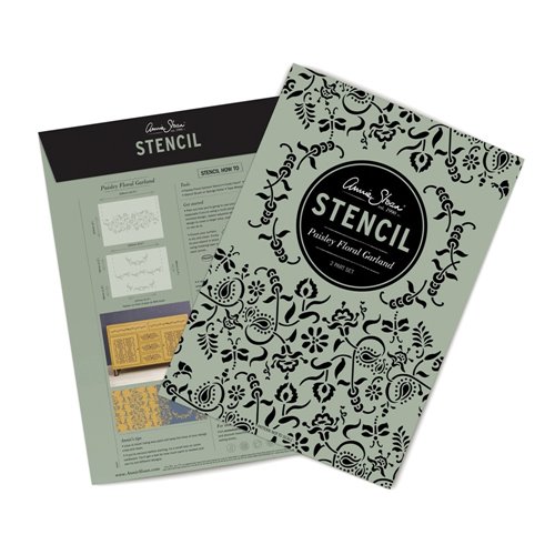 [SPFG001.A401.01] Stencil A4 Design Paisley Floral Garland